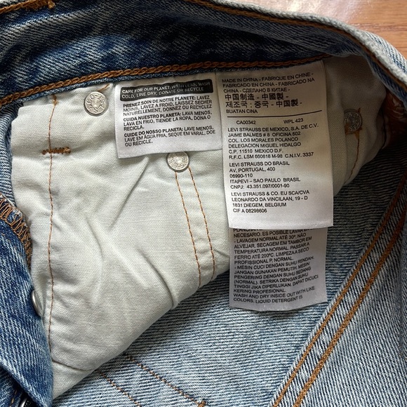 LEVIS button fly denim shirts size 26 - Picture 4 of 4